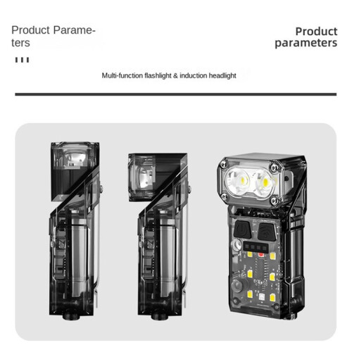 Multifunctional Strong Light Rotating Induction Headlight Flashlight Rechargeable Outdoor High Brightness Headlight 1