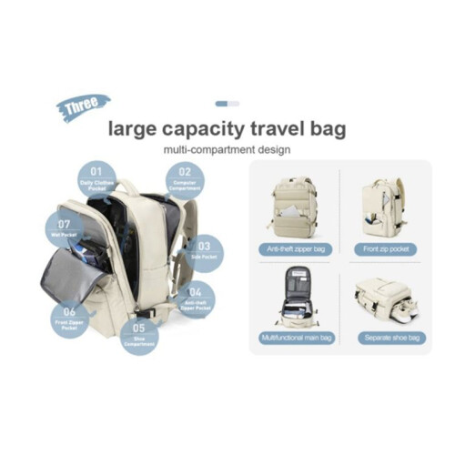 Large Capacity Travel Bag, Toiletry Bag, Portable Storage Bag, Backpack Light 2