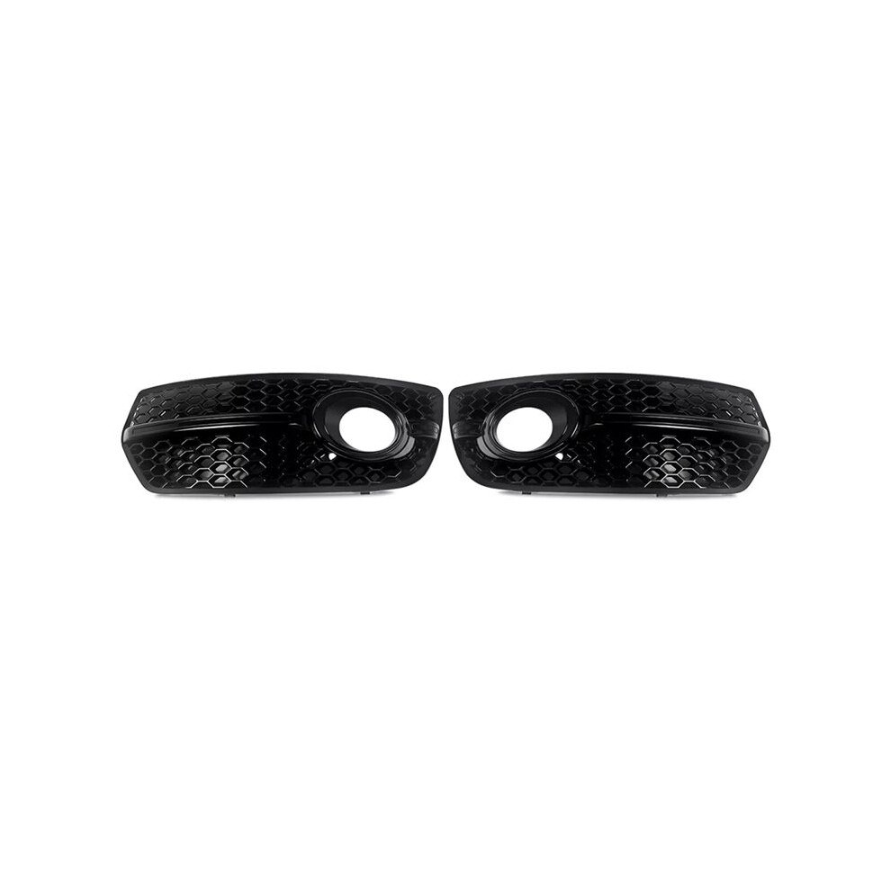 1Pair Bright Honeycomb Fog Cover Grille For Q5 8R 2009-2012 Sq5 Style 8R0807681a 8R0807682a Black/Light 6033836452860