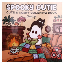 Spooky Cute Coloring Book for Adults & Teens Featuring Adorable Creepy Creatures in Cozy Hygge Moments for Relax
