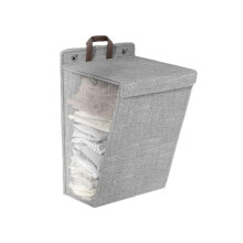 Cesta Plegable para la Ropa Sucia, Cesta para la Ropa Sucia Montada en la Pared, Almacenamiento de Ropa Sucia, Organizador de Ropa Sin Perforaciones,