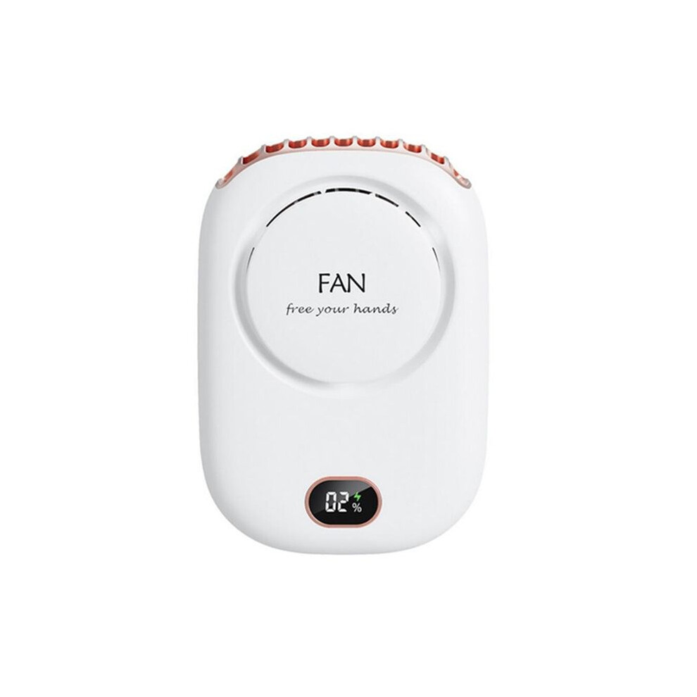 Portable Hanging Neck Fan, 2000Mah Wearable Fan, Battery Operated Usb Rechargeable 3 Speed Air Cooler White 4713499010363