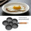 Cast Iron Pan, Uncoated Breakfast Pan, Non-Stick Omelette Pan, Five-Hole Hamburger Mold, Egg Dumpling Frying Pan 7