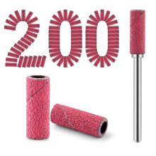 200 Pcs Nail Drill Bits Small Sanding Bands with 3.1mm Mandrel Bit, 180 Fine Grit Sanding Bands Nail File