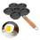 Cast Iron Pan, Uncoated Breakfast Pan, Non-Stick Omelette Pan, Five-Hole Hamburger Mold, Egg Dumpling Frying Pan 2