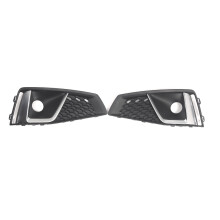 Left&Right Fog Light Frame Fog Light Grille Cover for A4 B9 S- S4 2018-2020 8WD807681J 8WD807682J
