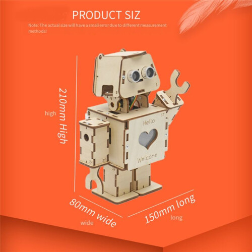 Programmable Dual Intelligent Programmable Welcome Robot Kit - DIY Science Experiment for Youth, STEAM Education Model 1