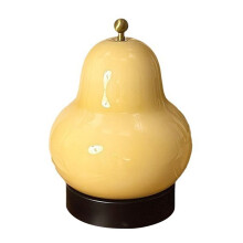 Lampe de Table en Forme de Poire Crème Française Lampe de Chevet Minimaliste Lampe de Salon Rechargeable Lampe D'Ambiance Décorative Lampe de Nuit