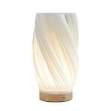 Nachttischlampen für Nachttischlampe Vintage Gestreift Kleines Nachtlicht Vase Design Wiederaufladbares Licht Breeze B