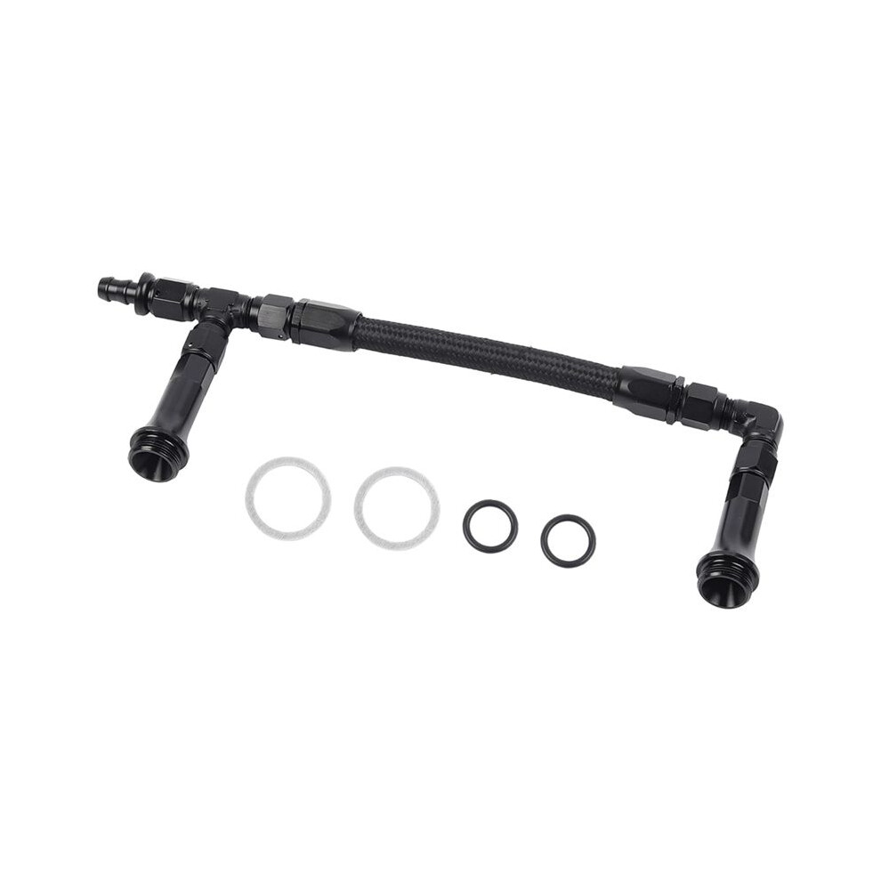 An6 Dual Feed Carb Braided Nylon Fuel Double Pump Without Watch For 4150 Holley Carburetor 7/8In-20 Thread Ual Feed 4711363913437