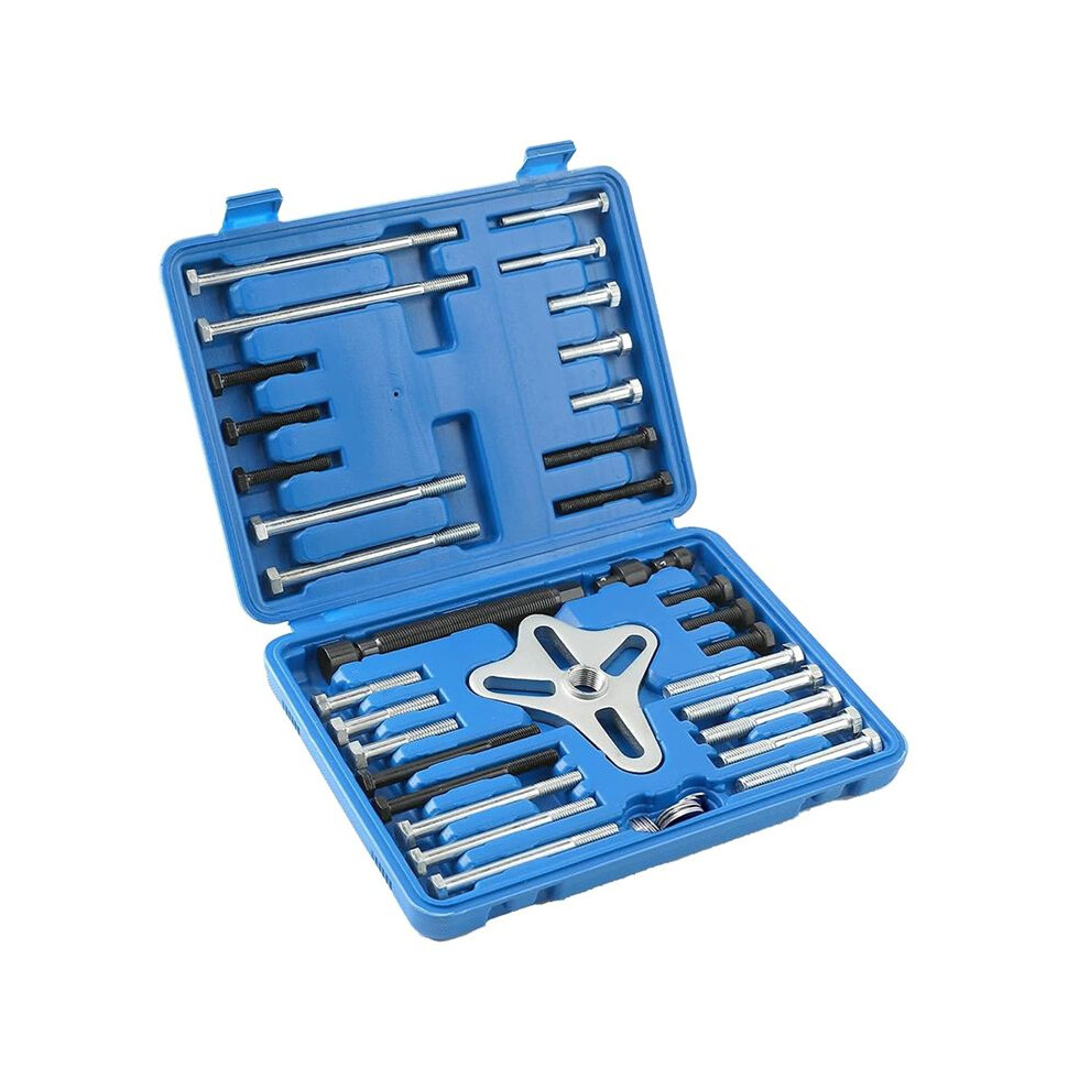 46Pcs Harmonic Balancer Puller Kit Power Steering Pulley Puller Installer Tool Set Steering Wheel Flywheel Puller Tool 6033425546772