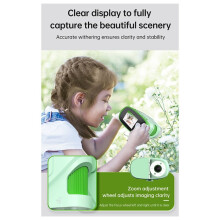 XV70 Children'S Pocket Microscope 800x 2-Inch Screen Usb Electronic Digital Microscope Telescope Pocket Microscope White