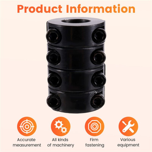 4PCS Double Split Shaft Collars Oxide Set Screw Style Double Split Setscrew Shaft Collar Inner Diameter 20x40x15mm 2