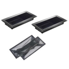 2pcs Floor Vent Covers with Air Vent Filter Mesh 2pcs,Heat Air Vent Covers Floor Vent Covers for Floor Registers Black