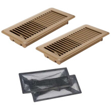 2pcs Floor Vent Covers with Air Vent Filter Mesh 2pcs,Heat Air Vent Covers Floor Vent Covers for Floor Registers Brown