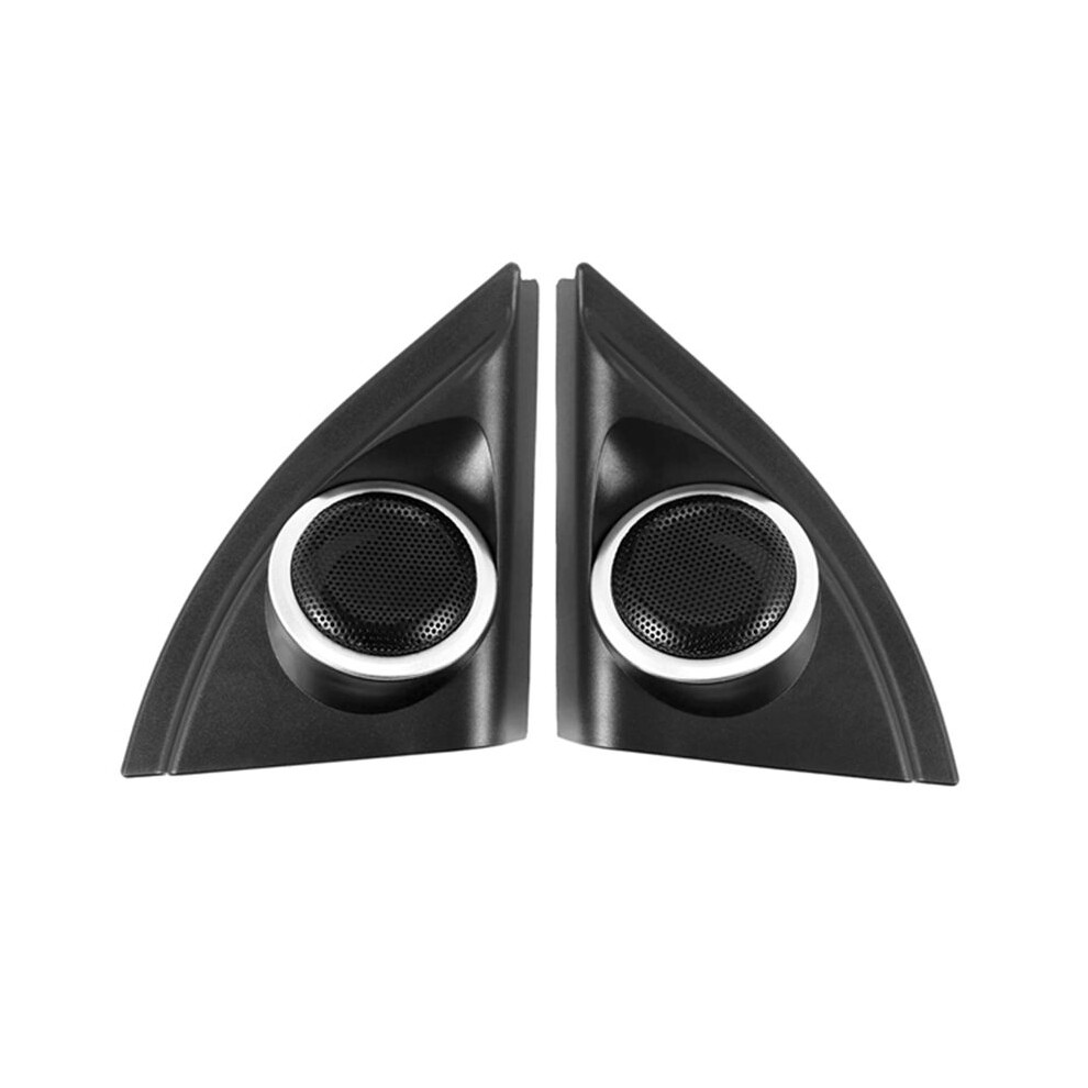 Car Door Panel Audio Horn Cover Tweeter Triple-Cornered Speaker Loudspeaker Cover Trim For Vios Yaris 2013-2019 Black 6133033152201