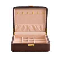 Solid Wood Jewelry Storage Box with Buckle,Flip-Top Multi-Compartment Jewelry Box,Jewelry Compartment Storage Box