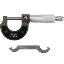 Micromètre Métrique 0-25 mm en Acier au Carbone, Micromètre Extérieur, Outils Précis, Jauge Micrométrique, Outil de Mesure Précis