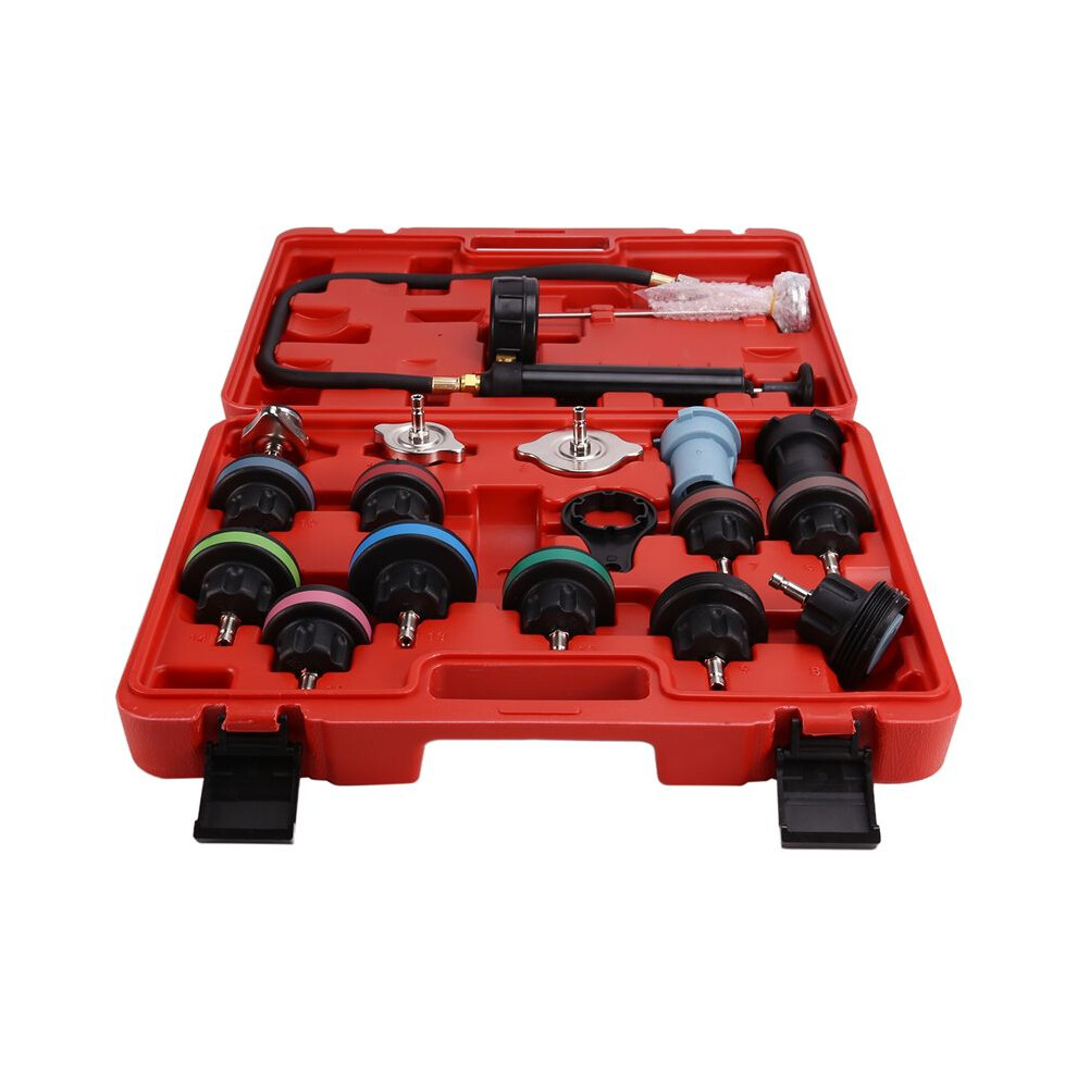 18Pcs Universal Radiator Pressure Tester Kit, Coolant Pressure Tester Kit Coolant Vacuum Refill Kit For Cooling System 4713188184948