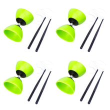 Attrezzatura per L'Allenamento Sensoriale, Diabolo A Due Teste, Prodotti di Intrattenimento per Bambini, Studenti e Anziani Verde