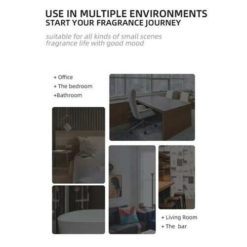 Premium Aromaterapi Diffuser USB Laddning Aluminiumlegeringar Material Aromatic Oil Diffuser Luftfräschare Enhet Svart 1