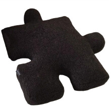 Plüsch-Puzzlekissen, Unregelmäßig Geformtes Kissen, Lustiges Puzzlekissen, Geeignet für Sofa und Bett, Schwarz