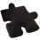 Plush Puzzle Pillow Irregular Shape Pillow Fun Puzzle Pillow Suitable for Sofa and Bed Black 1