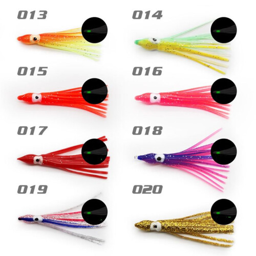 Leuchtender Oktopus-Weichköder, PVC-Oktopus-Köder, Mehrfarbig, Künstlicher Fischköder, Meeresfischerboot, Angelköder 017 2