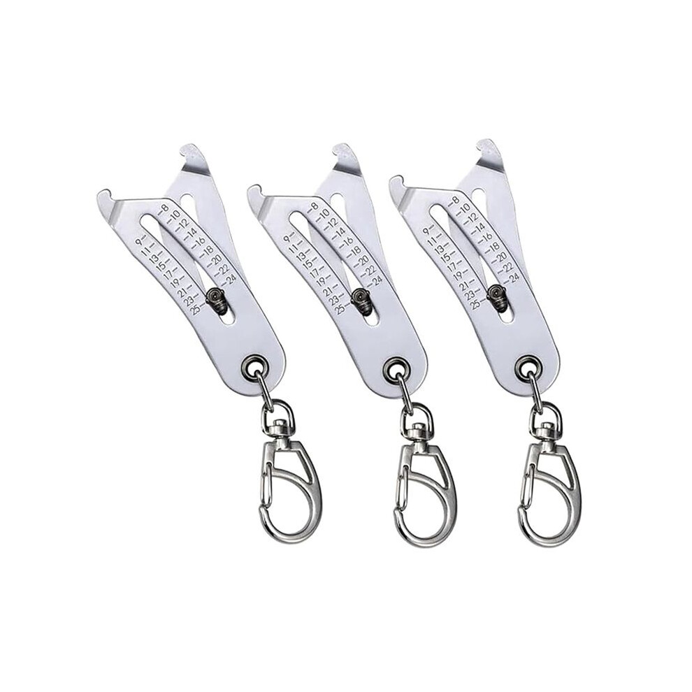 Scomeri Nut Sizer, Thread Size Verification Tool, Scomeri Portable Thread Size Checker Keychain 4713315841058