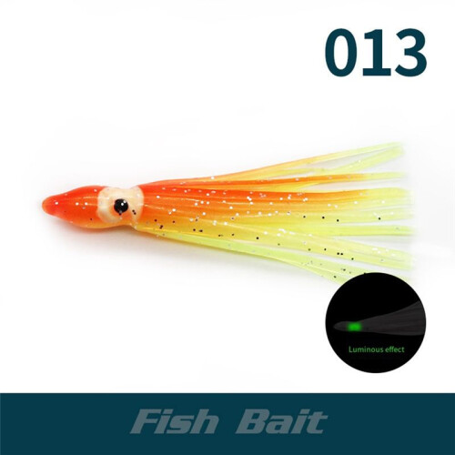 Leuchtender Oktopus-Weichköder, PVC-Oktopus-Köder, Mehrfarbig, Künstlicher Fischköder, Meeresfischerboot, Angelköder 013 1
