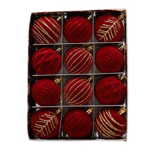 12 Stück 6 cm Weihnachtskugeln, Christbaumschmuck, Baumschmuck für Feiertage, Hochzeiten, Weihnachtsbaumschmuck, Hängende Kugeln A