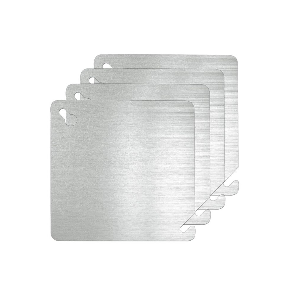 4X4in Metal Electrical Box Cover Plates, 4 Pcs Electric Junction Box Cover Plate, Square Flat Electric Box Panel Cover 4712937890505