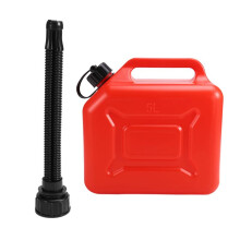 Serbatoio di Carburante per Auto da 5 Litri, Contenitore di Benzina In Plastica di Scorta, Contenitore di Carburante Antistatico con Tubo per Auto