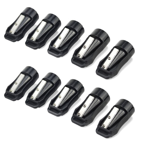 10PCS Random Color Carpenter Pencil Sharpener Manual Pencil Sharpener for Flat Carpenter Pencils