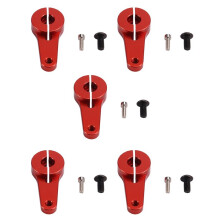 5 STÜCKE 25T M3 Metall RC Servo Horn Aluminium Arm Set für MG995/MG996R E9001 Futaba Savox DIY Auto Spielzeug 31mm Rot