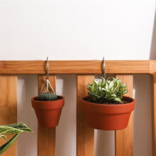 6 Piezas de Colgadores para Macetas de Terracota, Ganchos para Colgar Macetas, Colgadores de Plantas, Colgadores de Pared de Metal para Plantas de