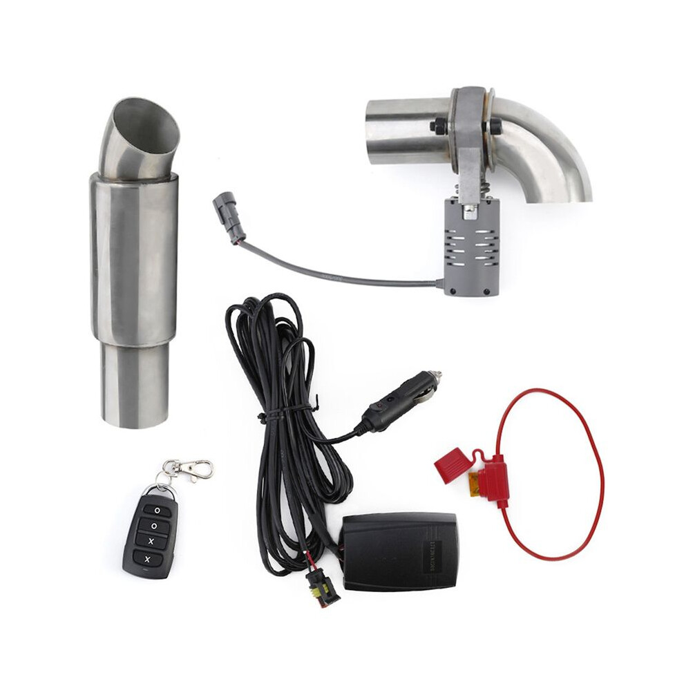 Car Universal 63Mm Exhaust Valve Muffler Cutout Kit Wireless Remote Control Valve System Cutout Pipe Valve Kit Light 6032265322416