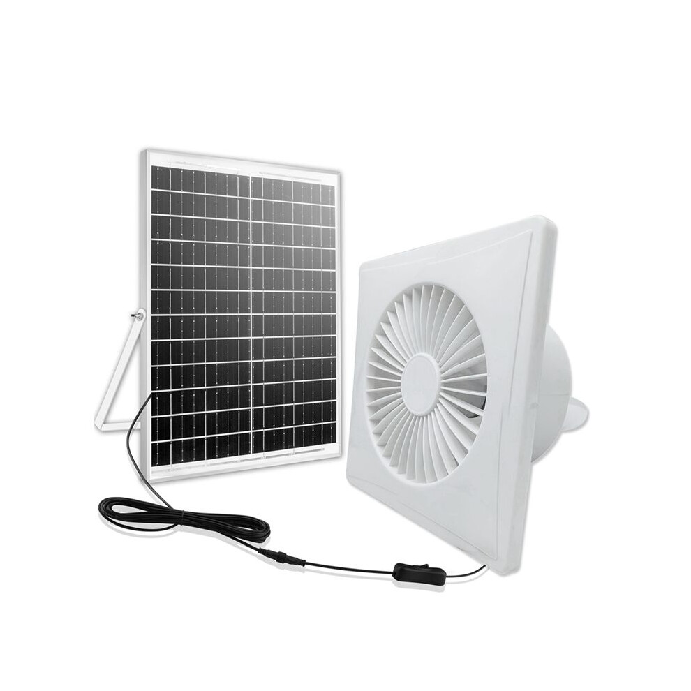 Ventilation 6Inch High-Speed Solar Silent Fan With 8W Panel Shed Solar Exhaust Fan For Chicken Coops,Greenhouses,Sheds B 4713243252124
