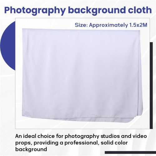 1.5x2M Photography Background Backdrop Cloth for Photo Studio Video Props Solid Color Wall Decor White 1