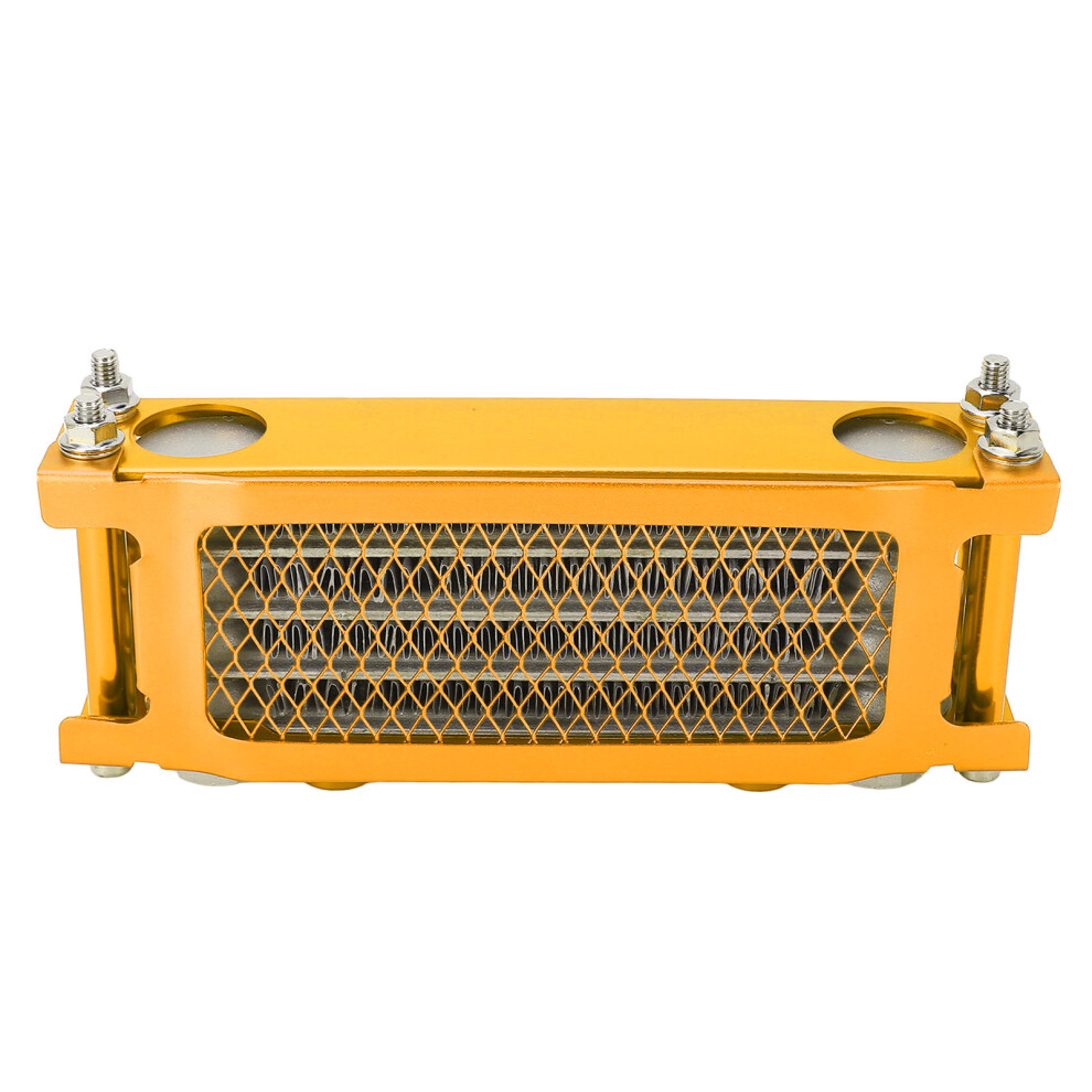 Aluminum Motorcycle Oil Cooler Kit 4 Rows For 50Cc-150Cc Dirt Bike Gold 7901369016875