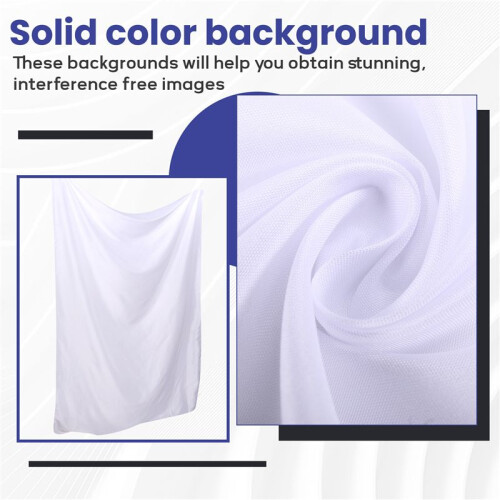 1.5x2M Photography Background Backdrop Cloth for Photo Studio Video Props Solid Color Wall Decor White 2