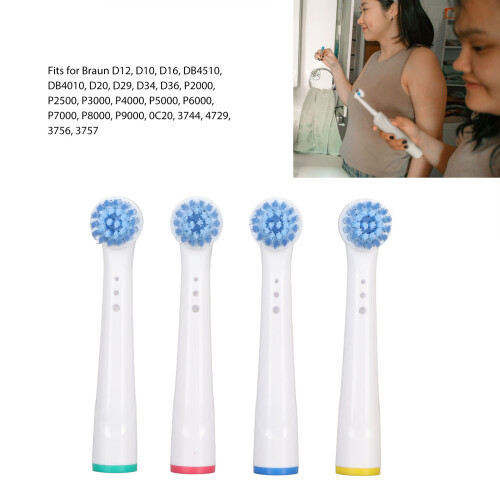 Sensitive Clean 4er Pack Nachfüllbürstenköpfe kompatibel mit D12 D10 2