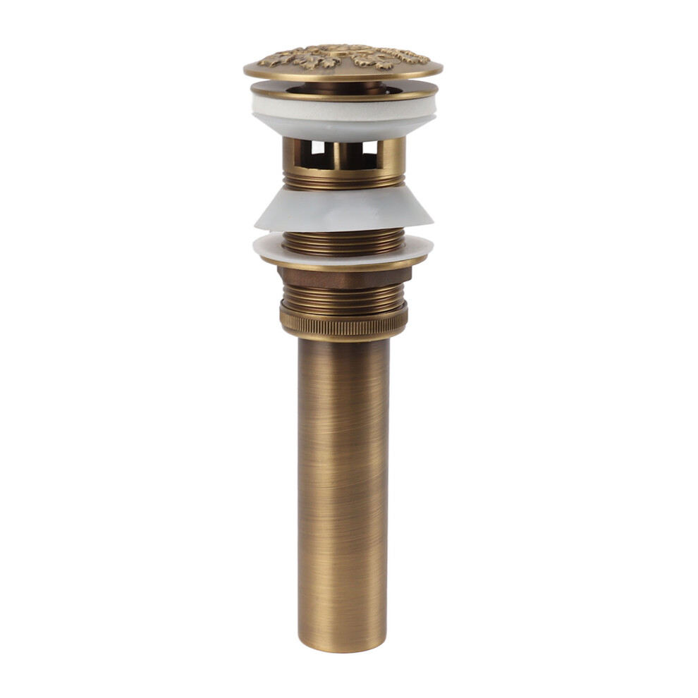 Brass Pop Up Drain Stopper For Vessel Sink Vanity - Easy Install 9381369017634