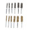 12PCS Bore Brush Copper & Iron, 8-19mm, Hex Shank 8