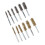 12PCS Bore Brush Copper & Iron, 8-19mm, Hex Shank 7