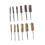 12PCS Bore Brush Copper & Iron, 8-19mm, Hex Shank 12