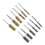 12PCS Bore Brush Copper & Iron, 8-19mm, Hex Shank 13