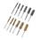 12PCS Bore Brush Copper & Iron, 8-19mm, Hex Shank 15