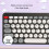 Silent Operation Wireless Keyboard with Ergonomic Mouse Compact 2.4G 5