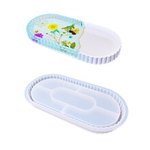 Sturdy Silicone Mould for Resin Epoxy Flower Tray Home-L oval